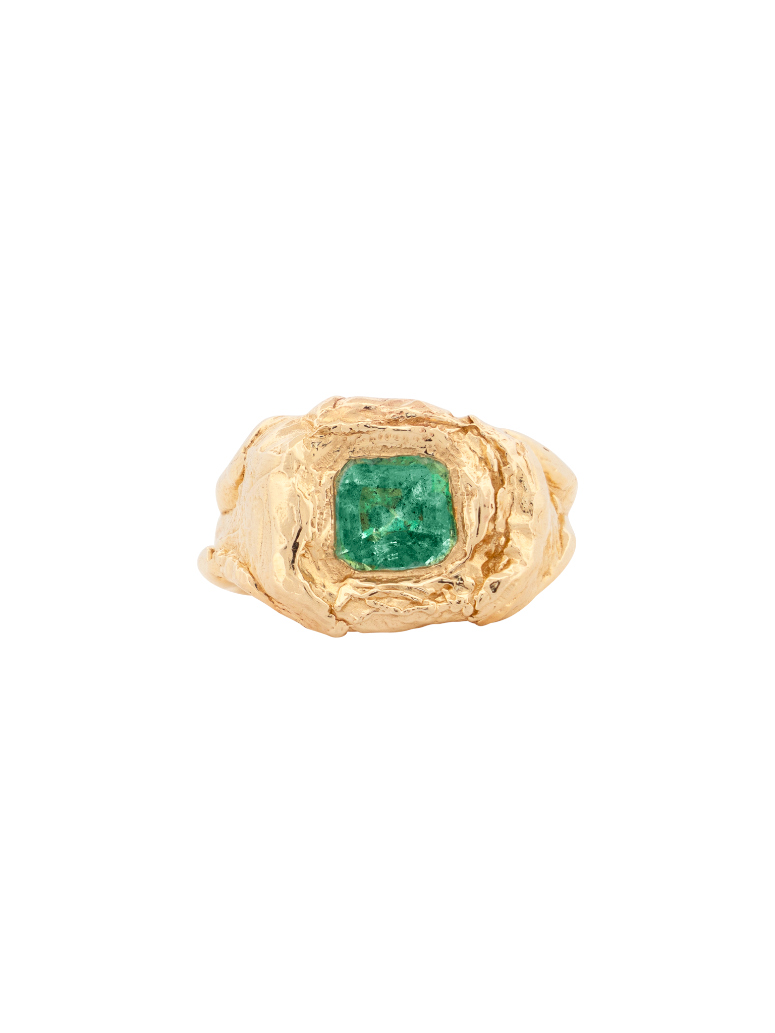 Emerald signet ring